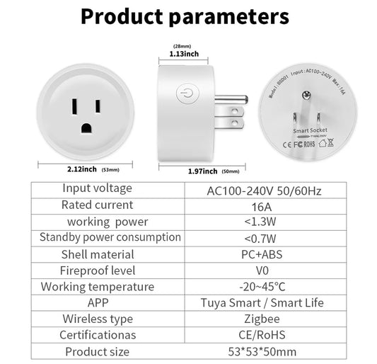 Smart Socket Plug 16A