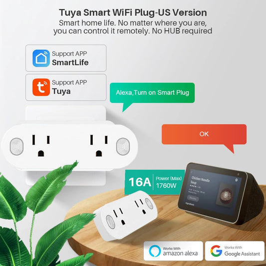 Smart WIFI 16A Double Switched